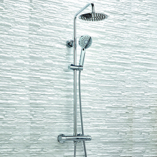 Serena Chrome Round Rigid Shower Riser | MGM BATHROOMS