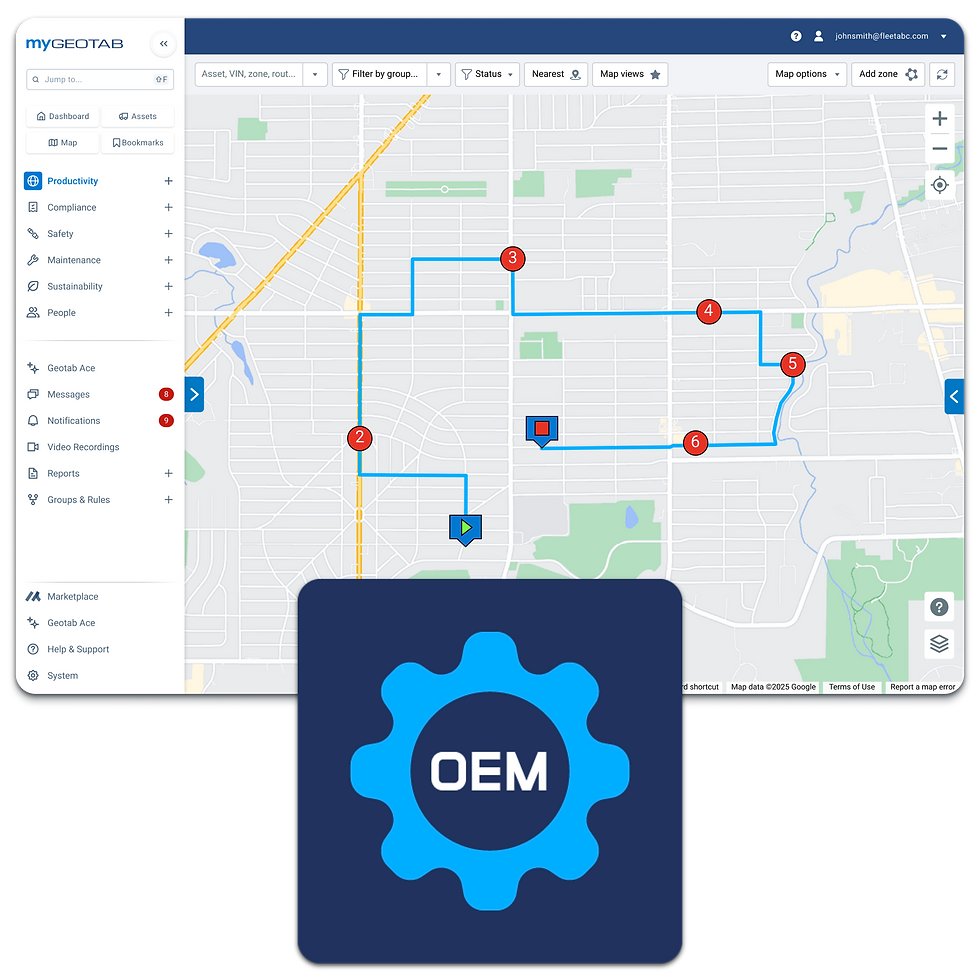 Geotab OEM data for maintenance and safety insights