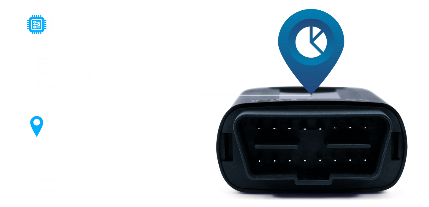Geotab GO9 specifications graphic for GPS Fleet Management Solutions fleet tracking solutions