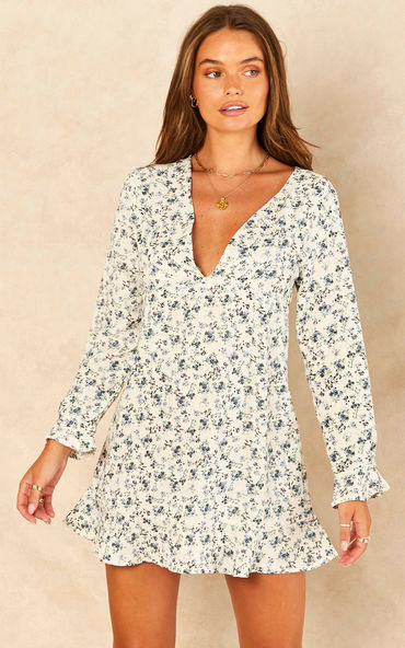 V NECK FLORAL TIRED MINI DRESS.jpg