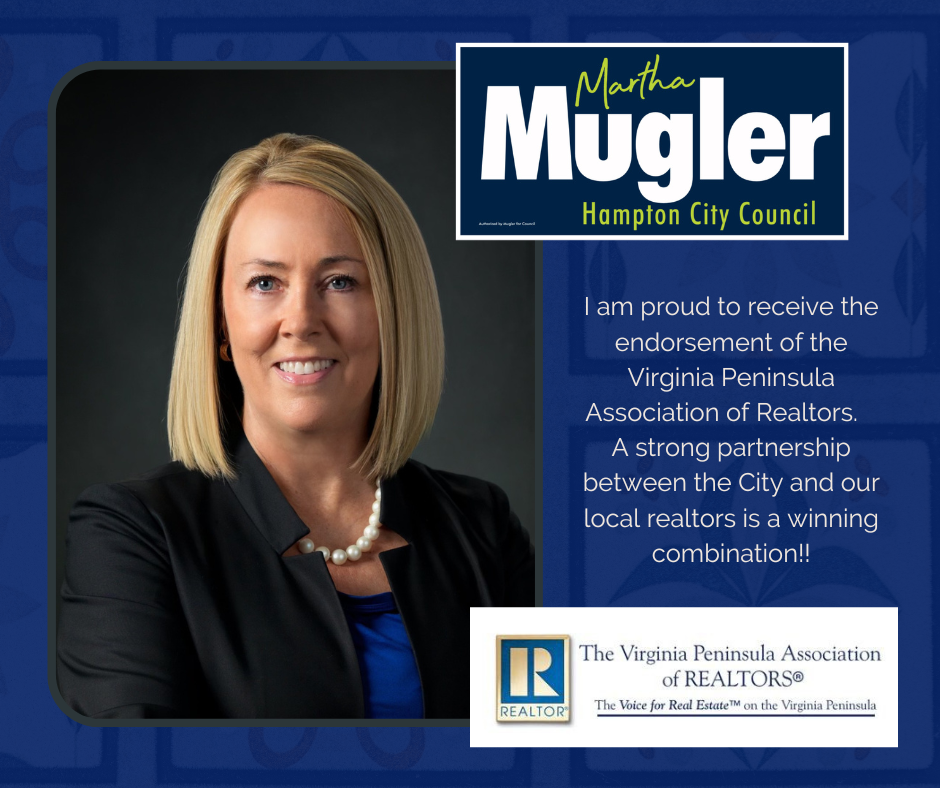 Virginia Peninsula Realtors back Mugler
