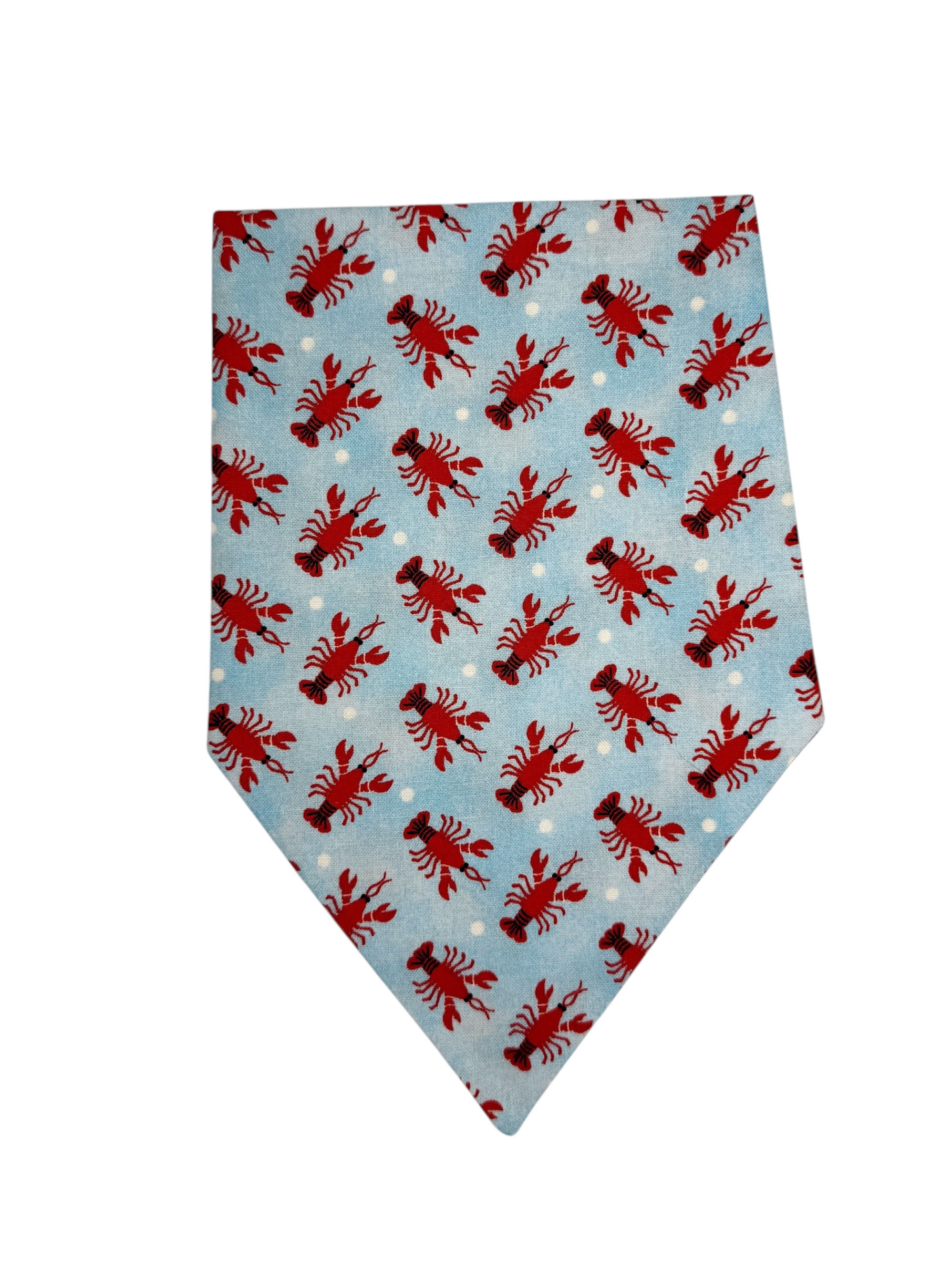 lobster on blue dog bandana