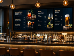 Digital Menu Boards for Hotel Restaurants and Bars