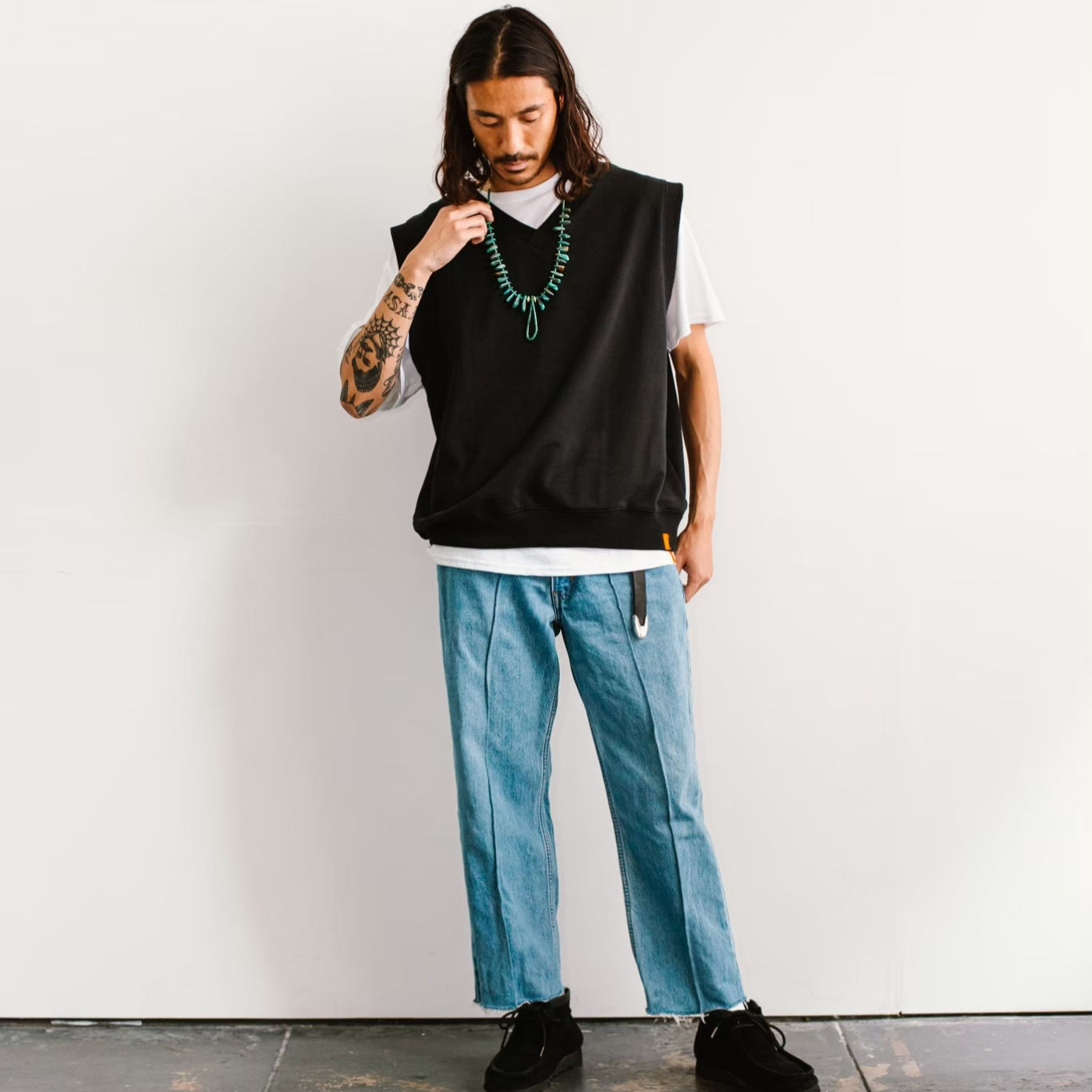 MM SWEAT VEST / 25SP-008 BLACK