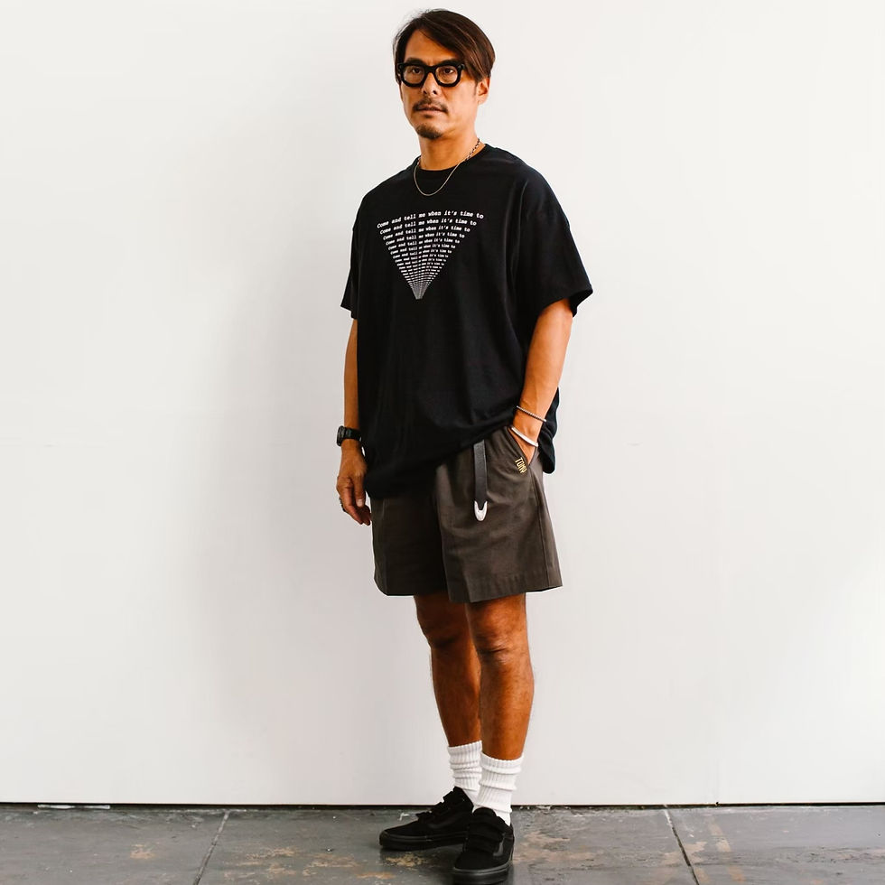 FAN SHAPE TEE / 25SP-018 BLACK