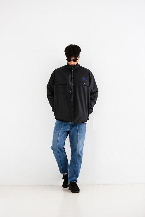 ジャケット・アウター yoh.t W/C TWILL WASHER SLV GUSSET UNBALANCE LONG JACKET(XS Gray