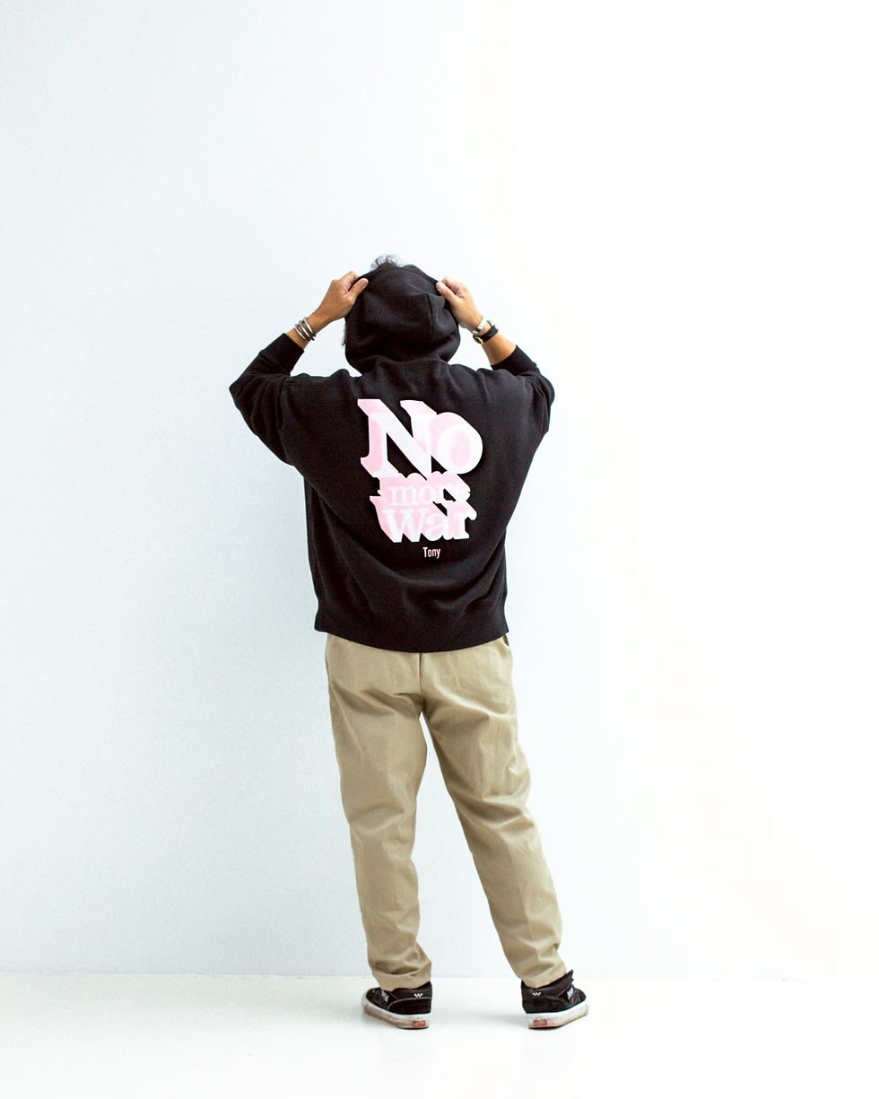 サムネイル： No More War Hoodie / 25FW-023 BLACK