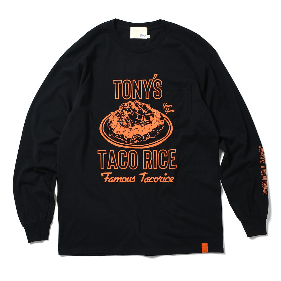 Tony’s Taco Rice LS Tee 22FW-022 BLACK