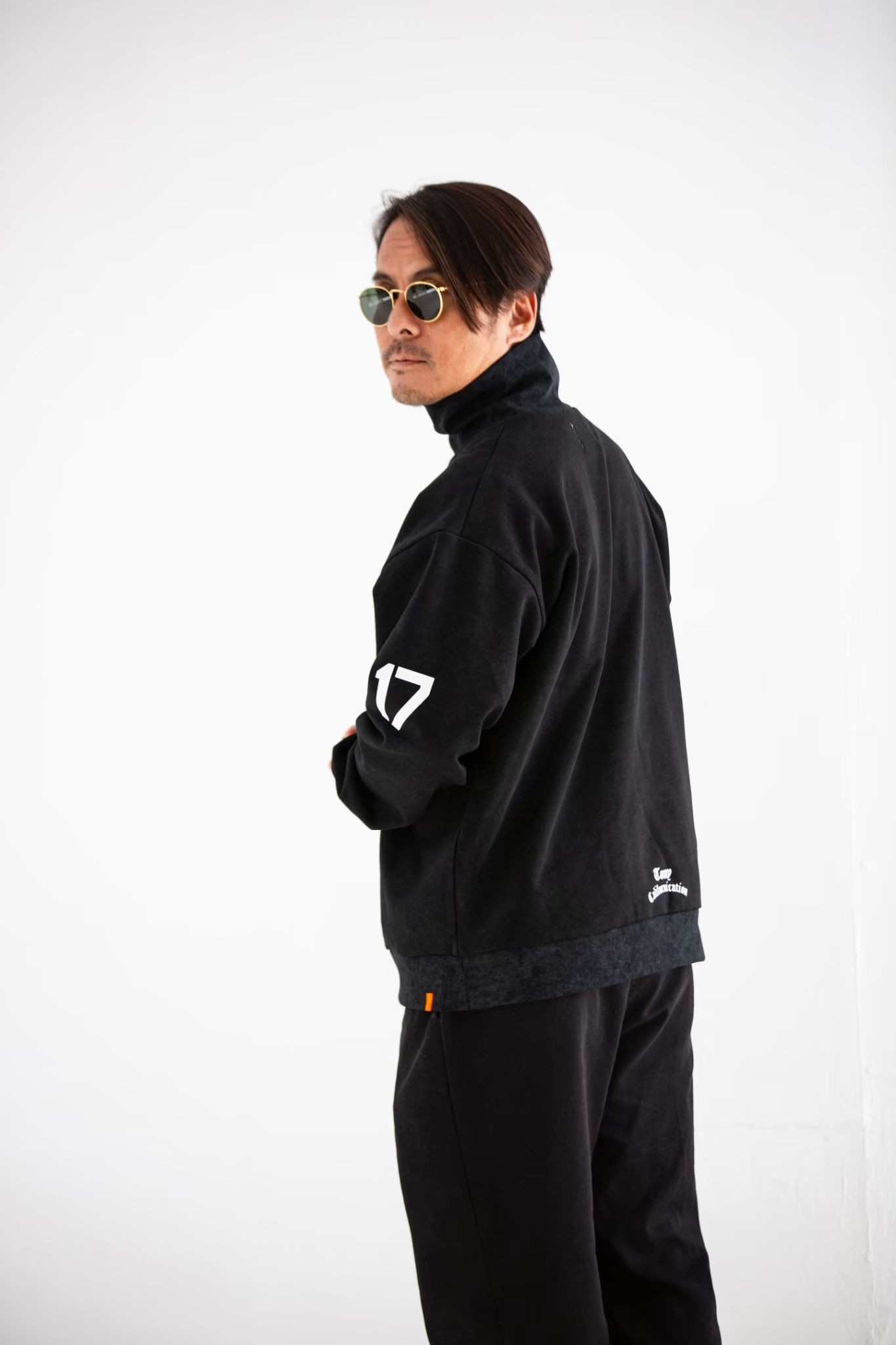 LA turtle neck fleece sweat / 24FW-013 BLACK