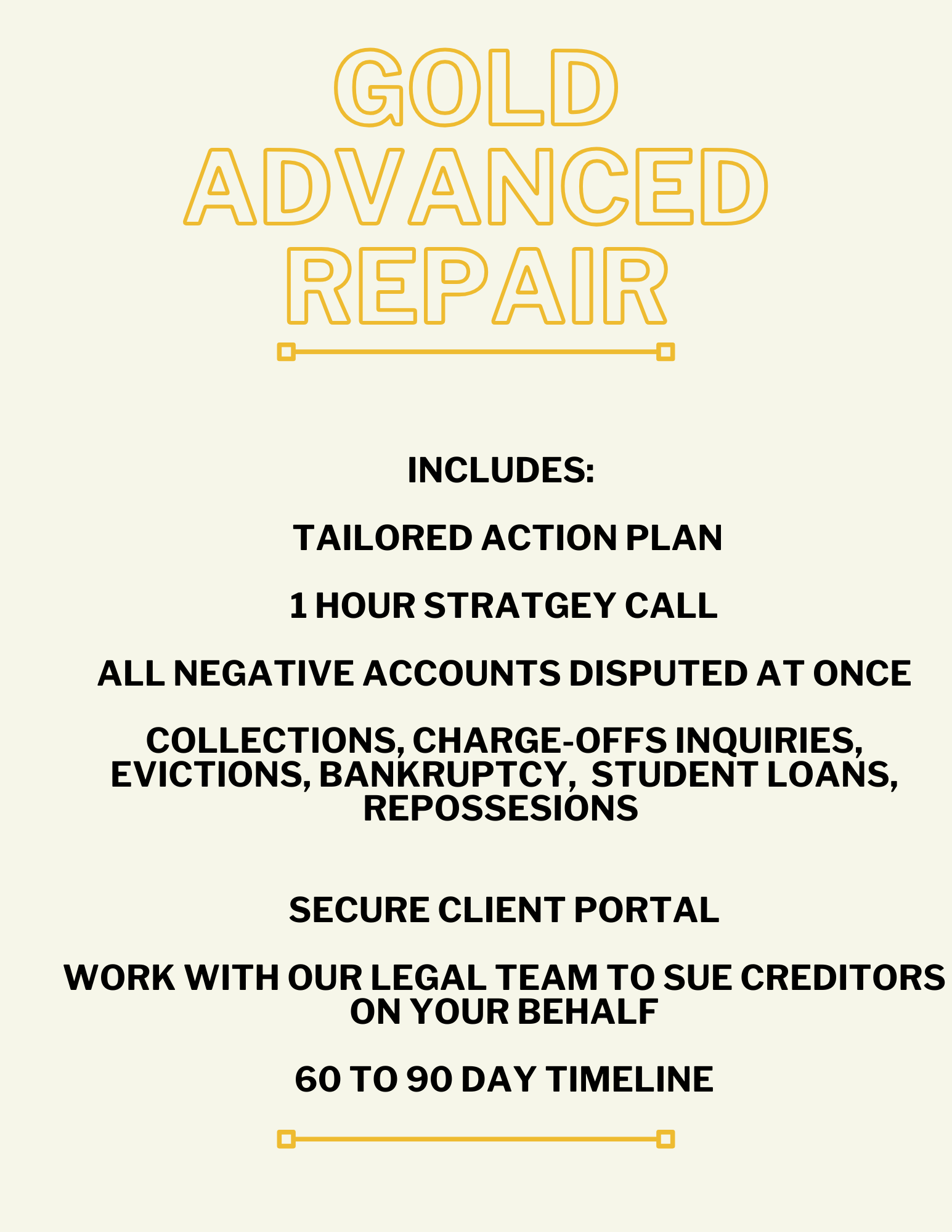 Gold Advanced Repair Package