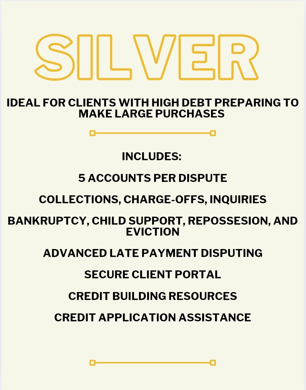 Silver Solution Package