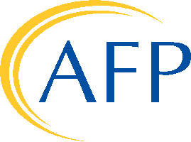 Association of Fundraising Professionals Logo. AFP is in blue on a white background.