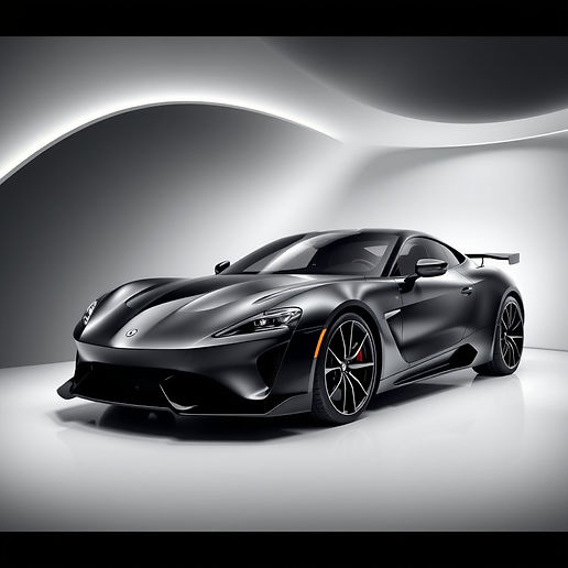 i need a very sleek sport car, for an auto detailing display for a webite, make it dark.jp