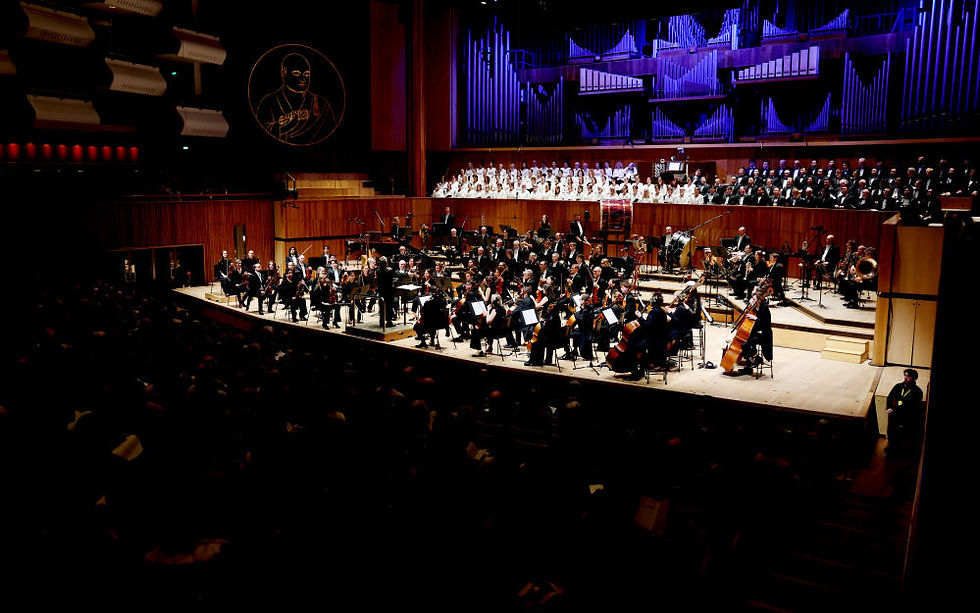 The Symphony Kūkai is performed at the Royal Festival Hall in London, UK, on 30 January. (Xinhua/Li Ying)
