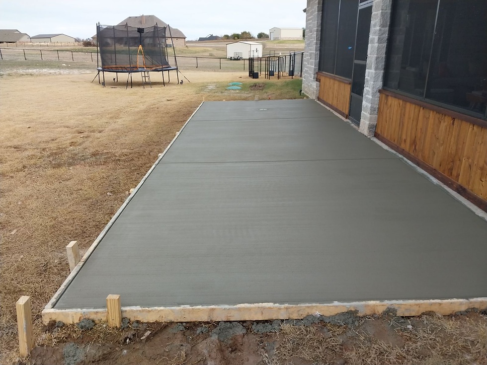 installing concrete for patio