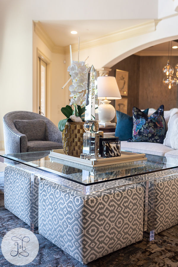 Functional Coffee Table with Ottomans