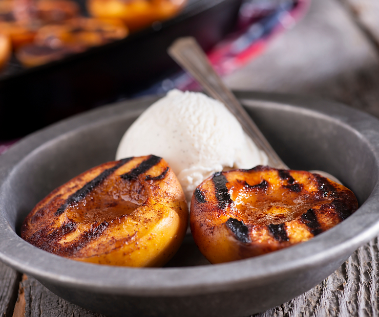 Grilled Peaches w/ Cinnamon-Sugar Butter | Winni Wanderer