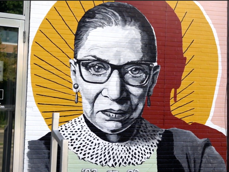 Artist Haylee Ryan Talks About Her RBG Mural, "A Work in Progress"