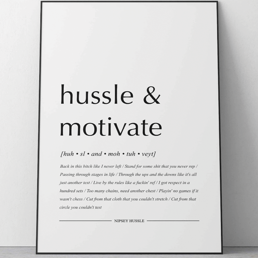 Hussle & Motivate Piece