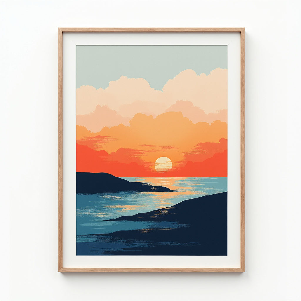 Abstract Landscape Print