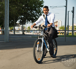 eBike to work in a suit and tie.