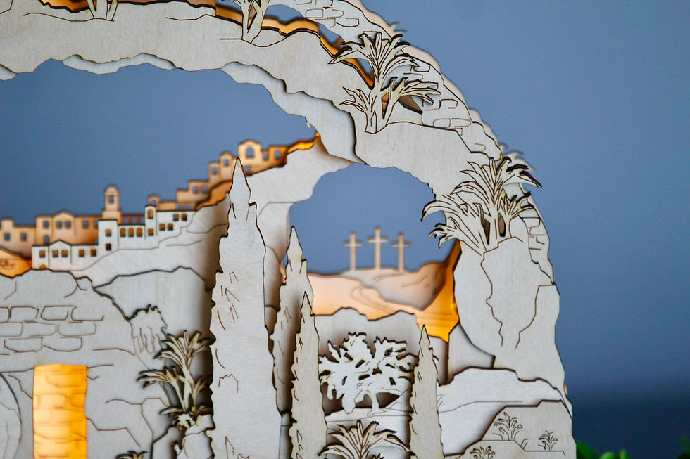 Thumbnail: He is Risen Natural Wood Small