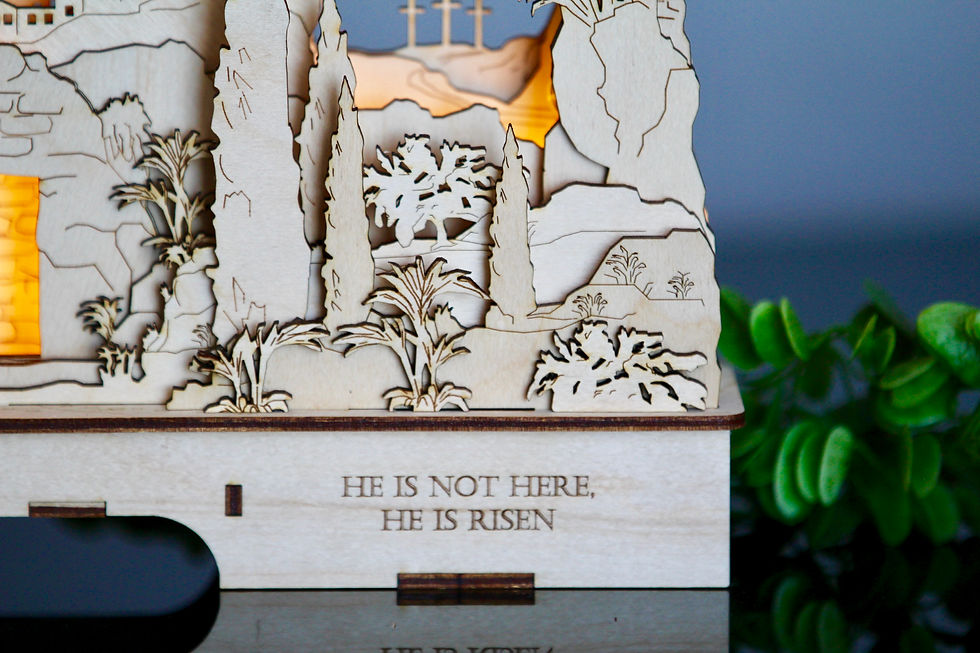 Thumbnail: He is Risen Natural Wood Small