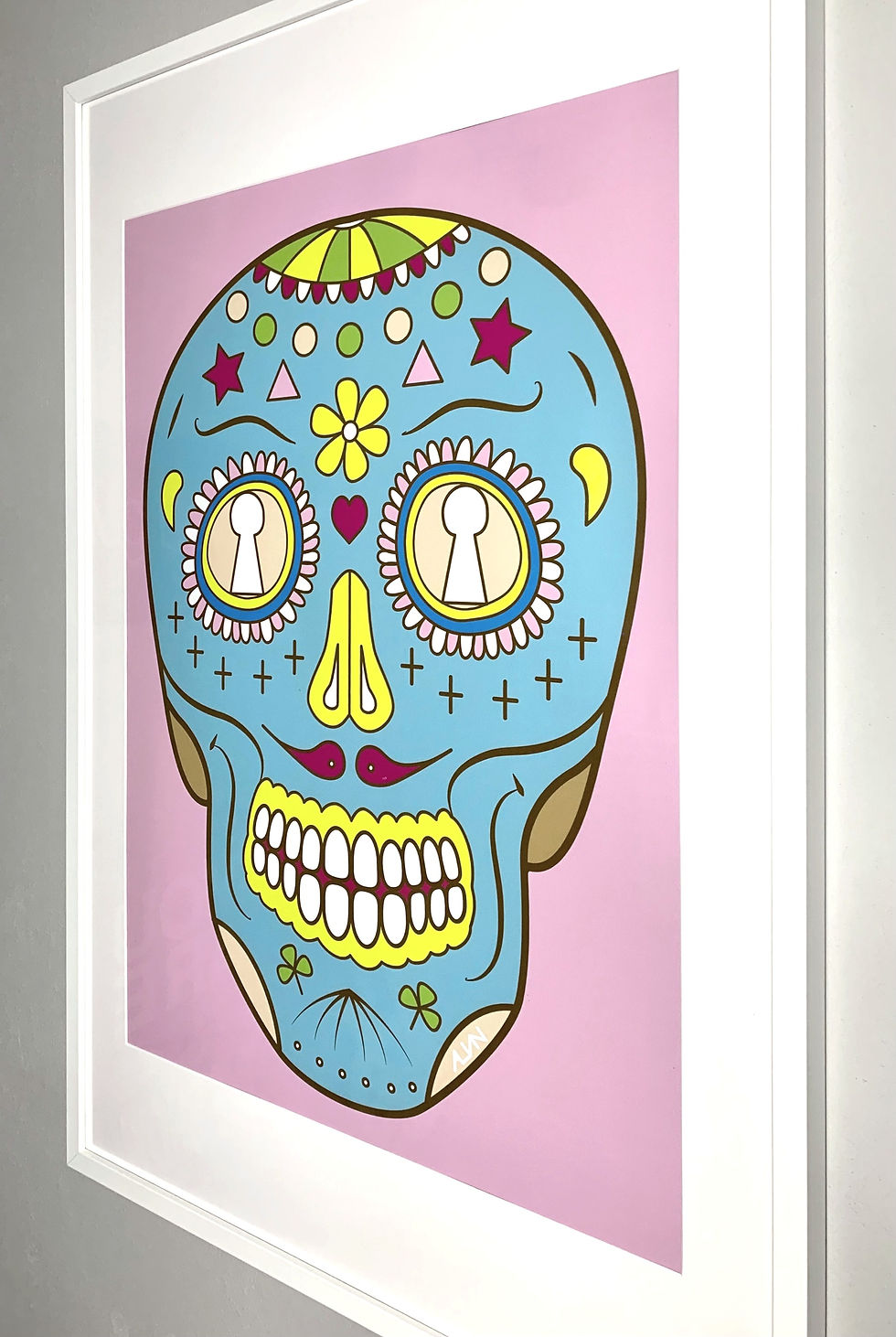 Miniatura: "DIA DE LOS MUERTOS" Print- BLUE  59x84cm 10 COPIE NUMERATE FIRMATE ECERTIFICATE