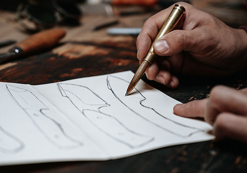 Dune drawing up custom knife