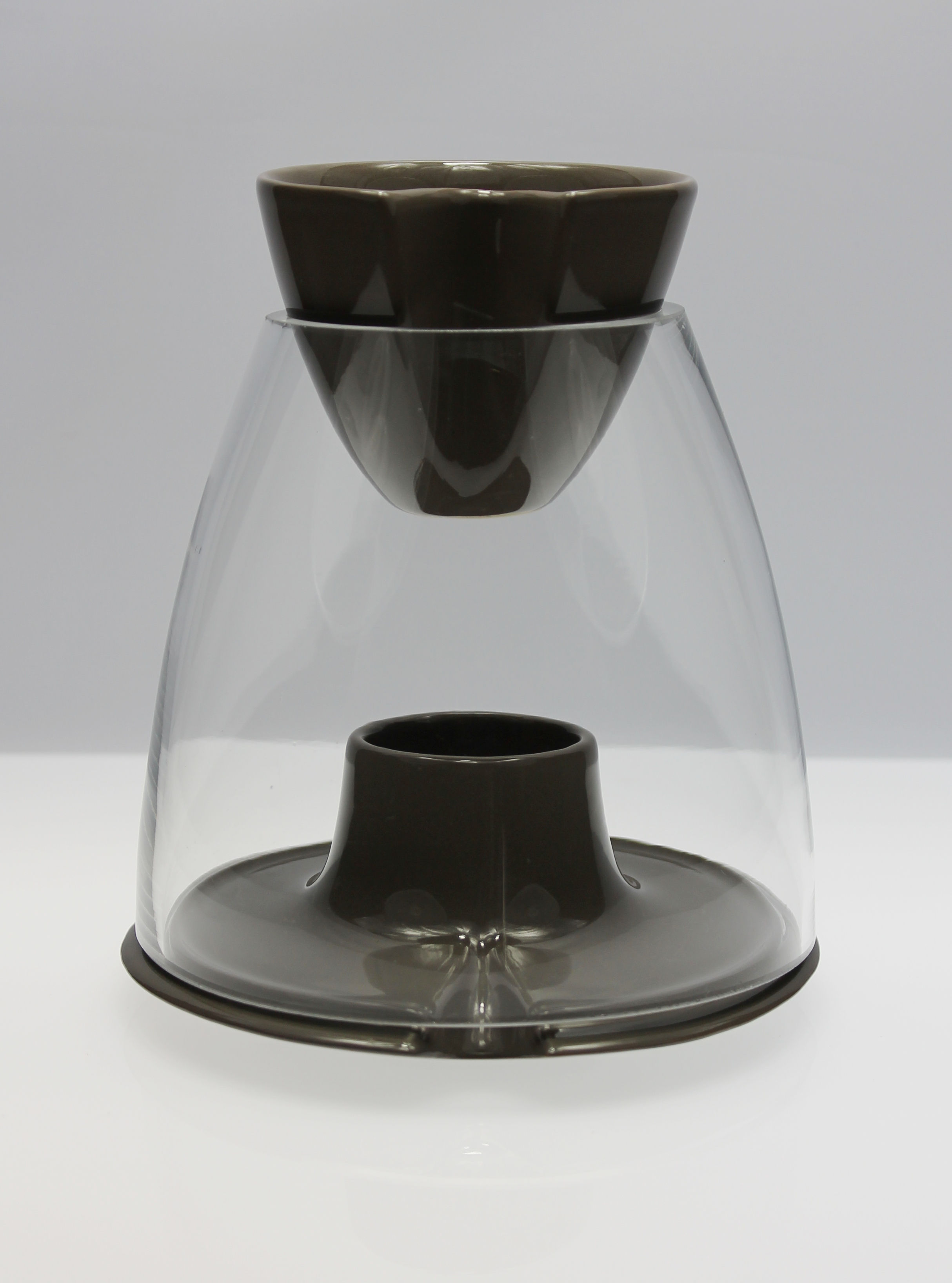 Brown glass dome burner in gloss