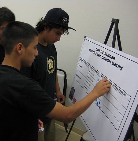 City of Sanger California skatepark community design meeting