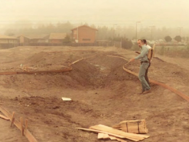 Ken Wormhoudt at Derby skatepark in 1972