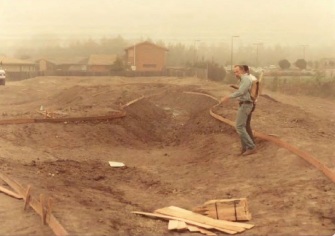 Historic Skatepark photo of Ken Wormhoudt at Derby skatepark in 1974