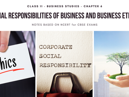 Social Responsibilities of Business and Business Ethics | Business Studies | Class 11