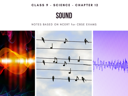 Sound - Class 9 Science Notes