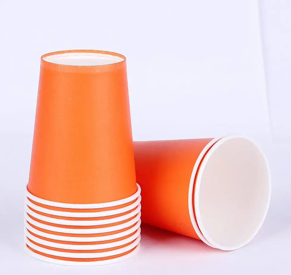 Thumbnail: Solid Color Disposable Tableware Set Party Supplies Paper Plates Cups
