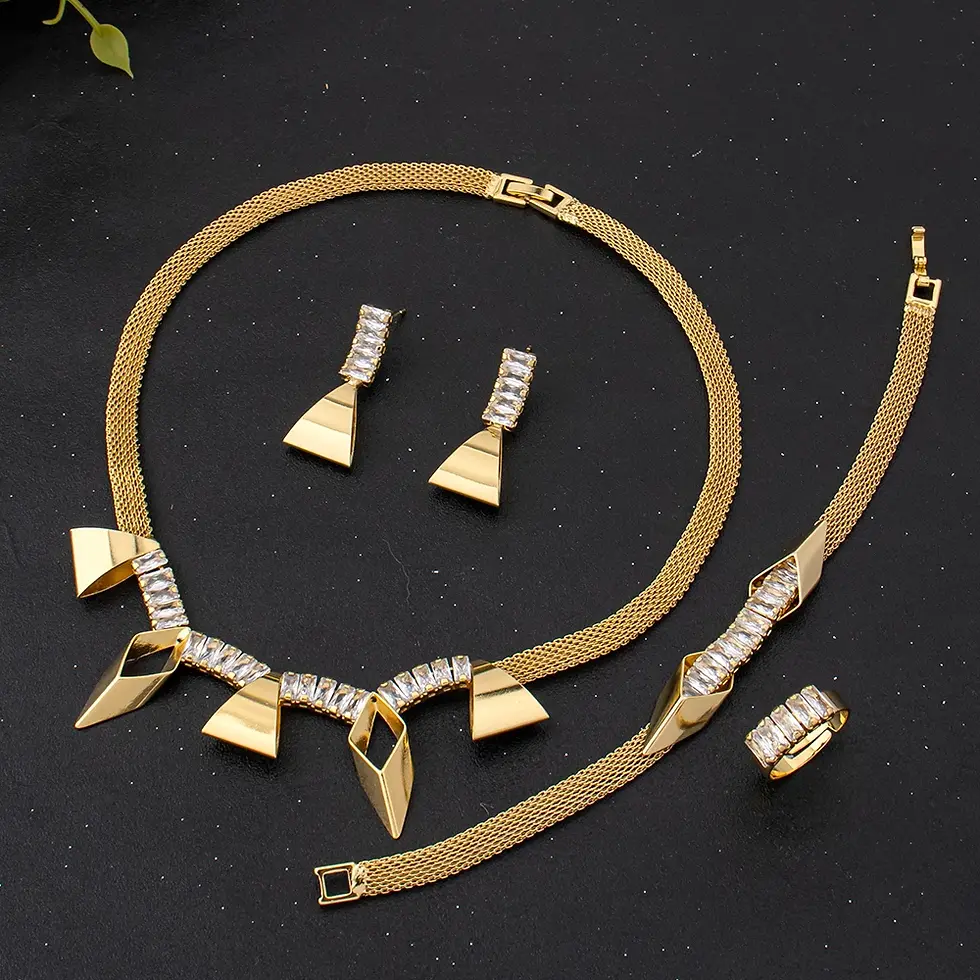 Thumbnail: Baptism Center Women’s Brilliant CZ Jewelry Set for Baptism Celebration Gifts