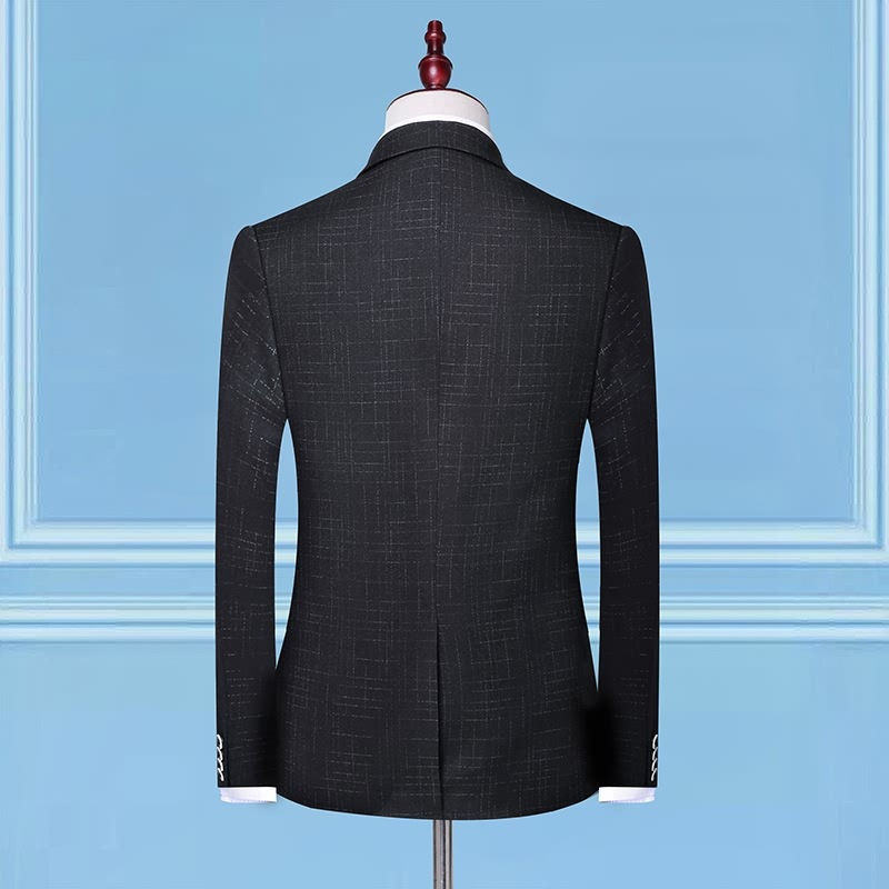 Thumbnail: Baptism Center Men’s 3‑Piece Formal Suit – Jacket, Pants & Vest Wedding Tuxedo