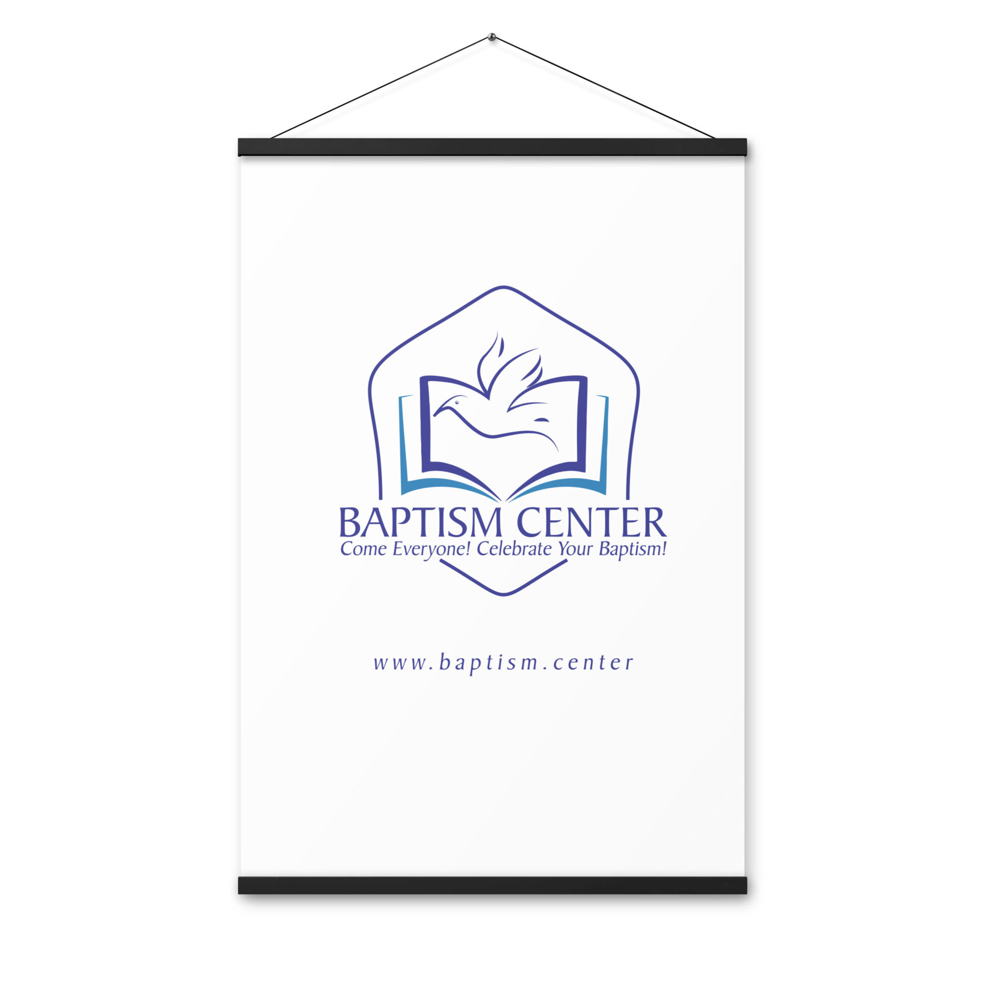 Baptism Center Poster With - Hangers – Dove Logo & Celebration Message
