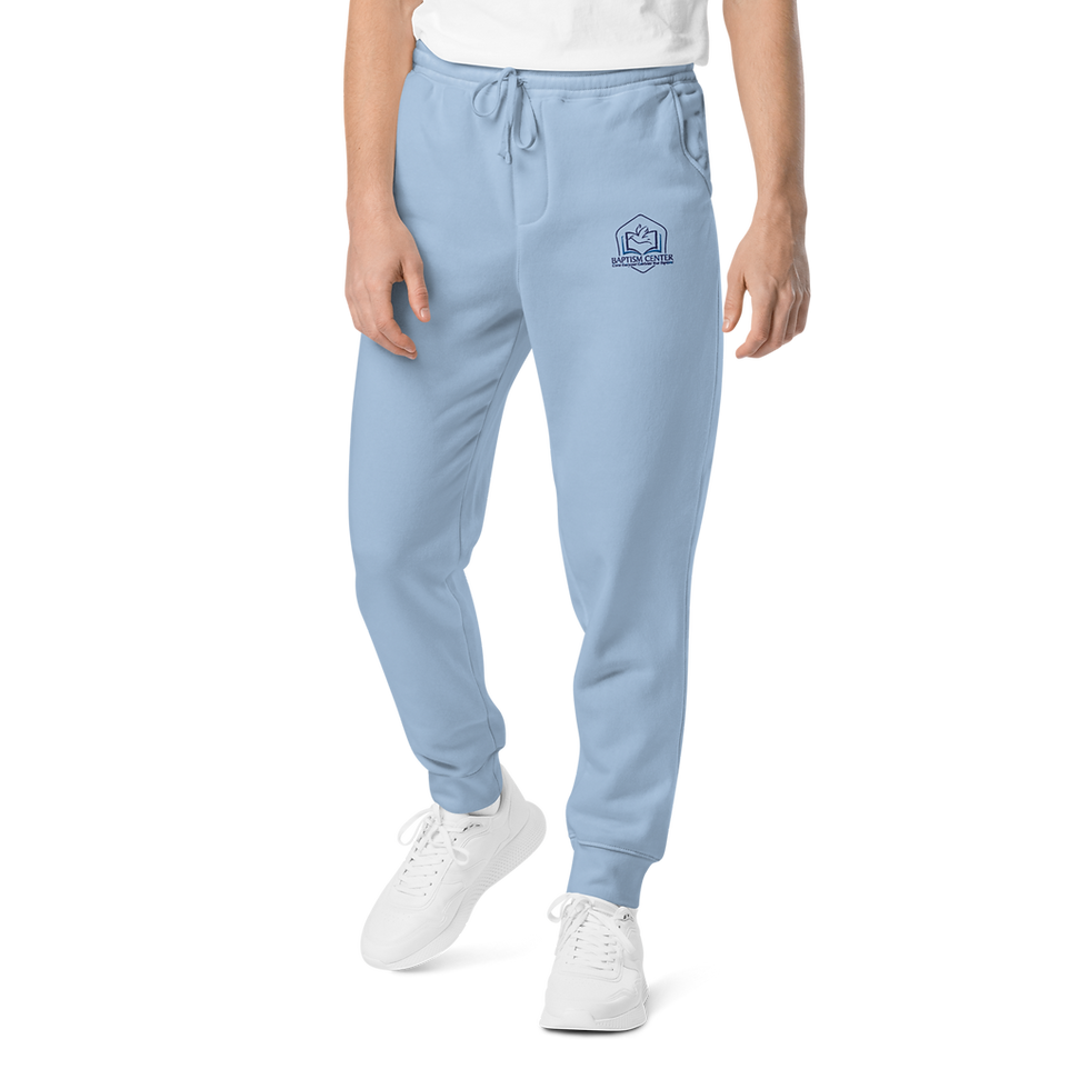 Thumbnail: Baptism Center Unisex Pigment‑Dyed Sweatpants – Vintage Wash Relaxed Faith Style