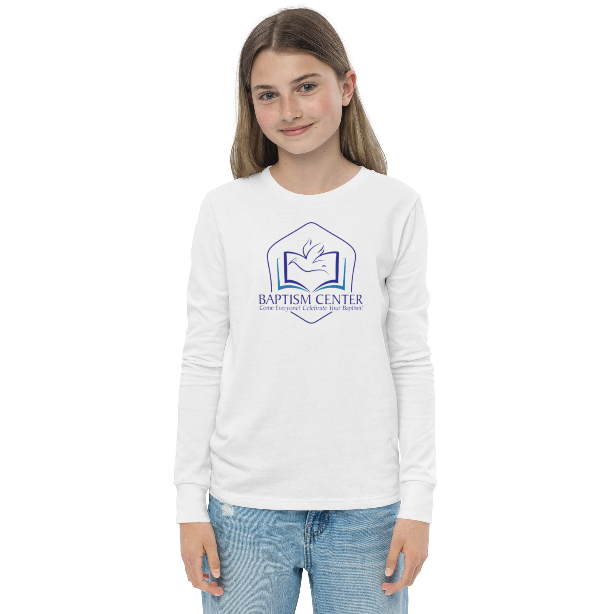 Baptism Center Youth Long‑Sleeve Tee – Faith Journey Edition