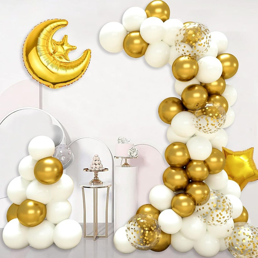 Thumbnail: Baptism Center Latex Macaron Balloon Garland — Metallic Arch Set for Baptism Ann