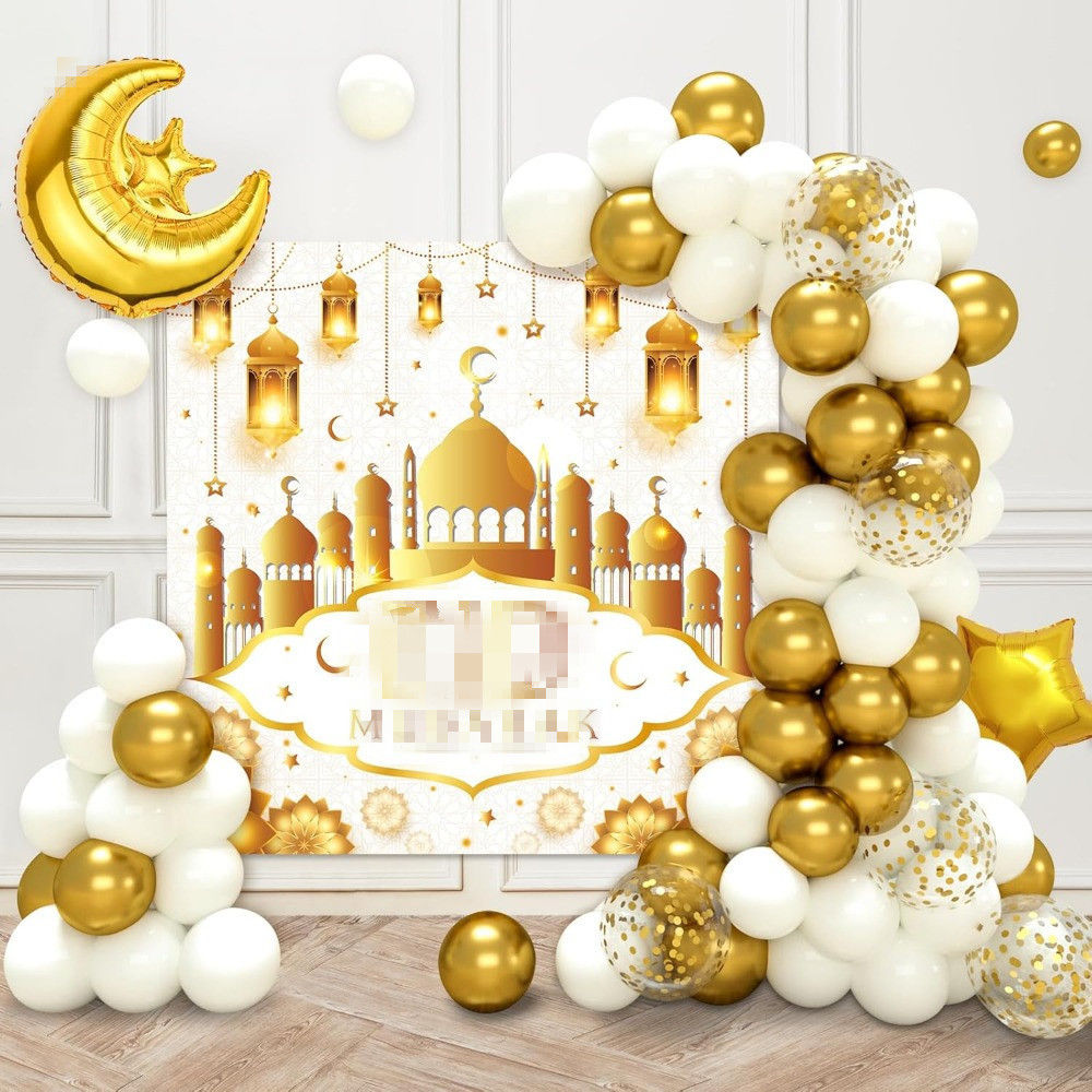 Baptism Center Latex Macaron Balloon Garland — Metallic Arch Set for Baptism Ann