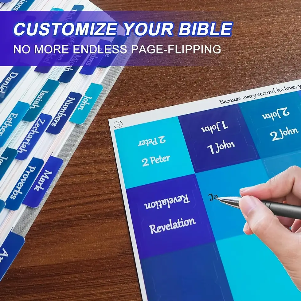 Thumbnail: Baptism Center Easy‑Read Removable Bible Tabs for Old & New Testament Study