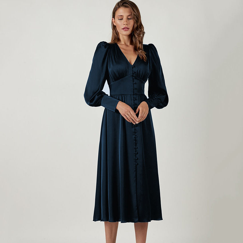 Thumbnail: Boho Chic Puff Sleeve Dress