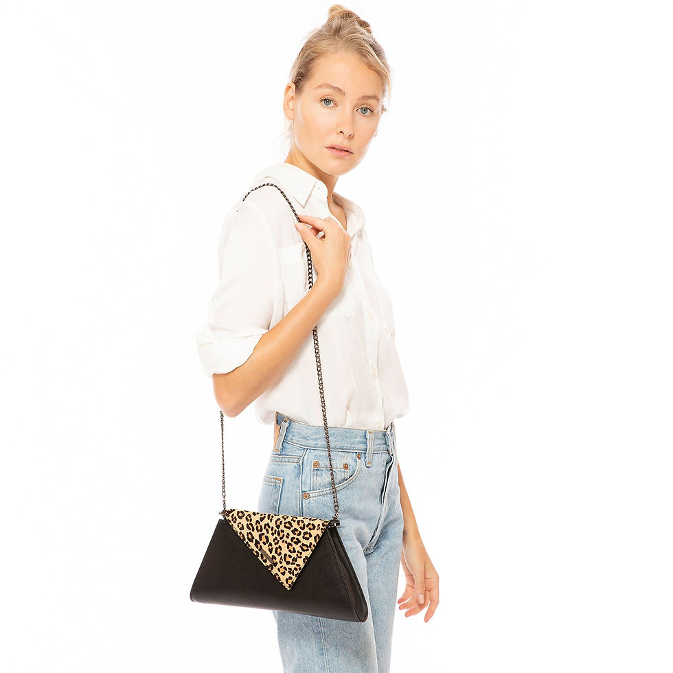 Thumbnail: Baptism Center Elegant Black Leopard Clutch – Women’s Luxury Designer Evening Ba