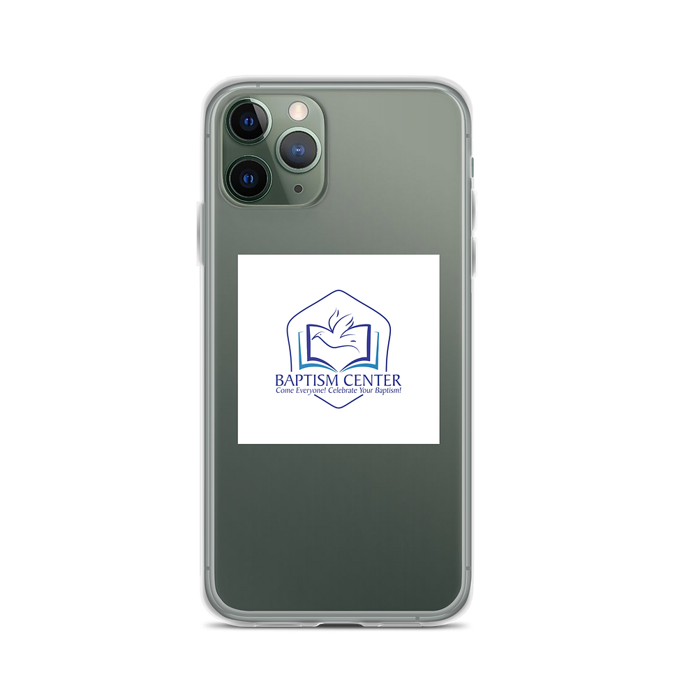 Thumbnail: Baptism Center Logo Clear iPhone Case — Slim Protective TPU/PC Phone Cover