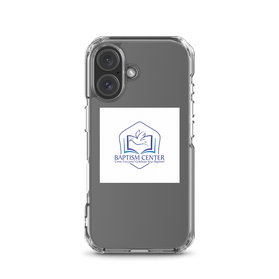 Thumbnail: Baptism Center Logo Clear iPhone Case — Slim Protective TPU/PC Phone Cover