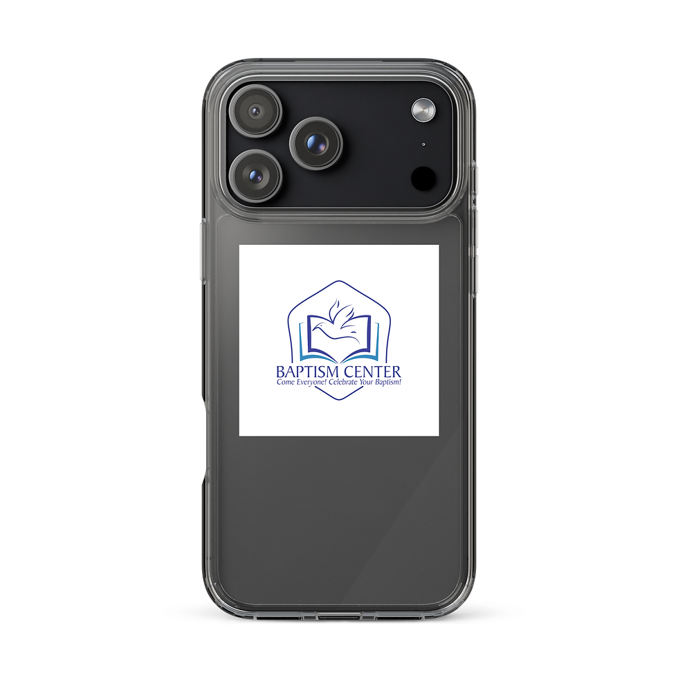 Thumbnail: Baptism Center Logo Clear iPhone Case — Slim Protective TPU/PC Phone Cover