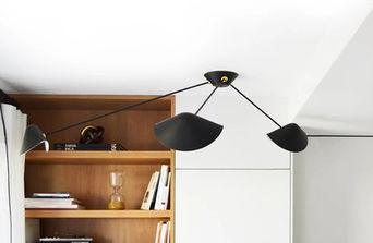 plafonnier trois bras orientable design mid century modern